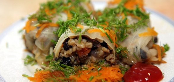 Голубцы вегетарианские с грибами
