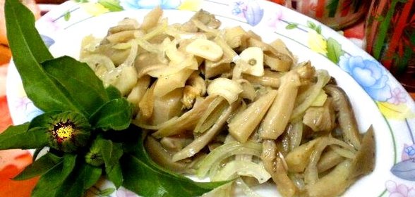 Вешенка маринованная с луком