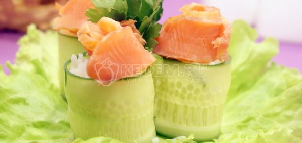 Рулетики из огурцов