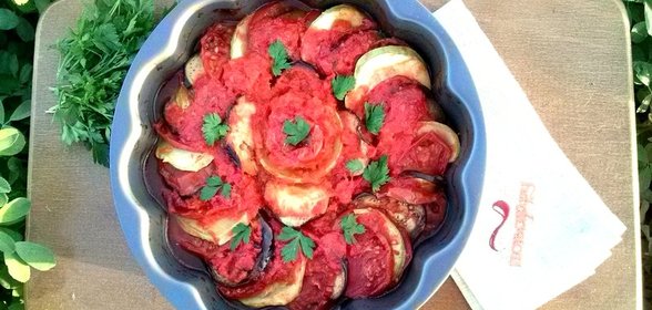 Рататуй из баклажанов и кабачков