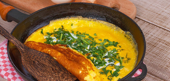 Омлет с зеленью