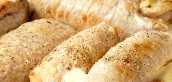 Свиные рулетики с грибами и сыром