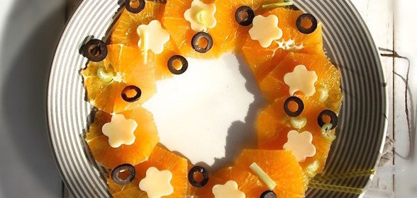 Соленый салат из апельсинов