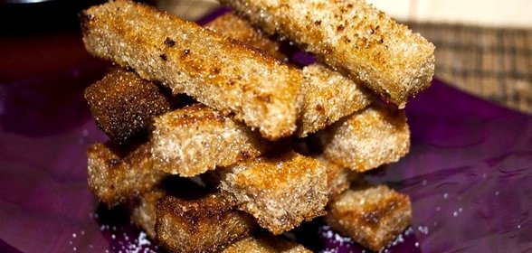 Гренки ржаные с чесноком