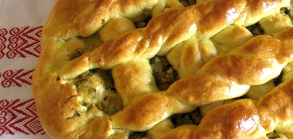 Дрожжевой пирог с капустой