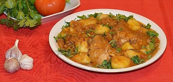 Чахохбили из курицы с картошкой