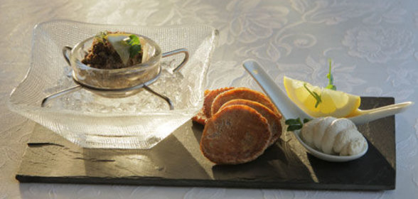 Оладьи с муссом из шпрот