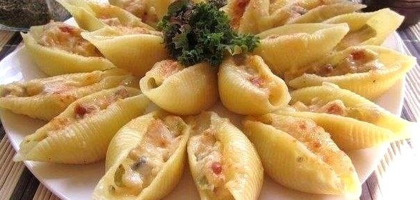 Жюльен в больших ракушках конкильони