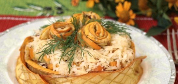 Летний салат из кабачков-гриль
